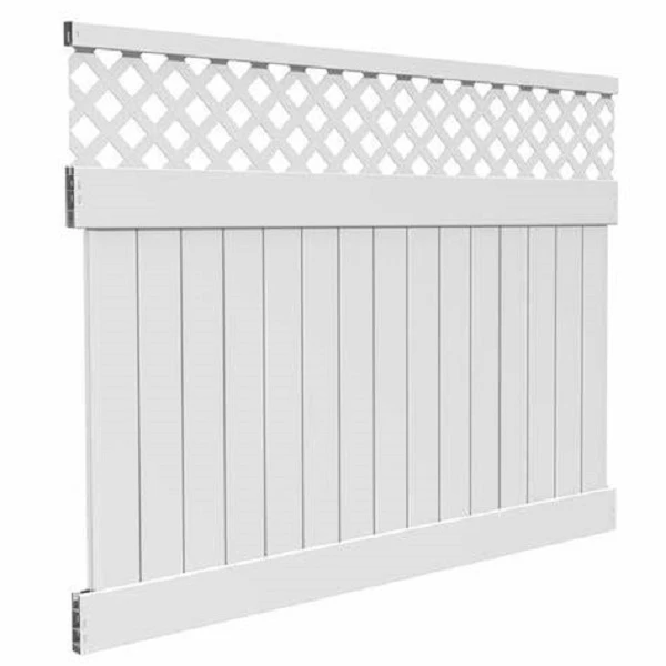 6 6 ft H x 8 ftW White Vinyl Lattice Top Fence Panel 6 6 ft H x 8 ftW White Vinyl Lattice Top Fence Panel