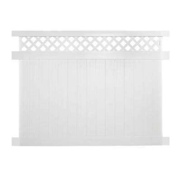 7 6 ft H x 8 ftW White Vinyl Lattice Top Fence Panel 7 6 ft H x 8 ftW White Vinyl Lattice Top Fence Panel
