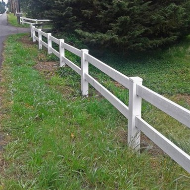 2 Rail bijela PVC ograda za ranč