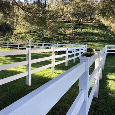 Vinyl 3 Rail Ranch Fence