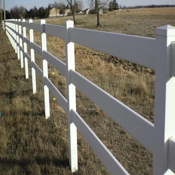 PVC ranch rail fencing